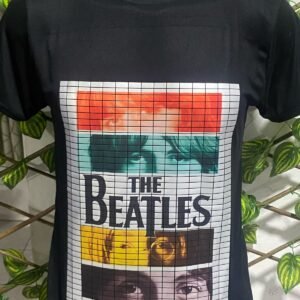 playera negra, rock de beatles dorada 003 (copia)