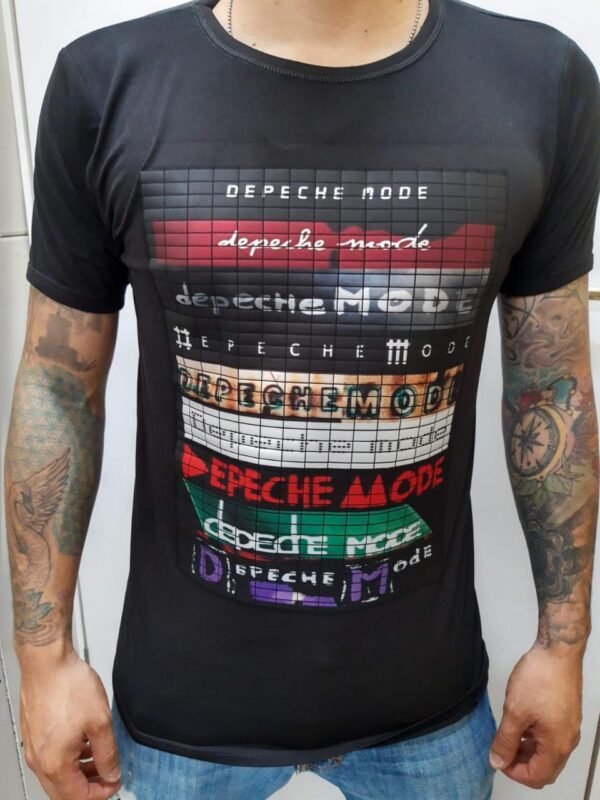 playera negra, rock de depeche mode 001 corazón y borrego (copia)