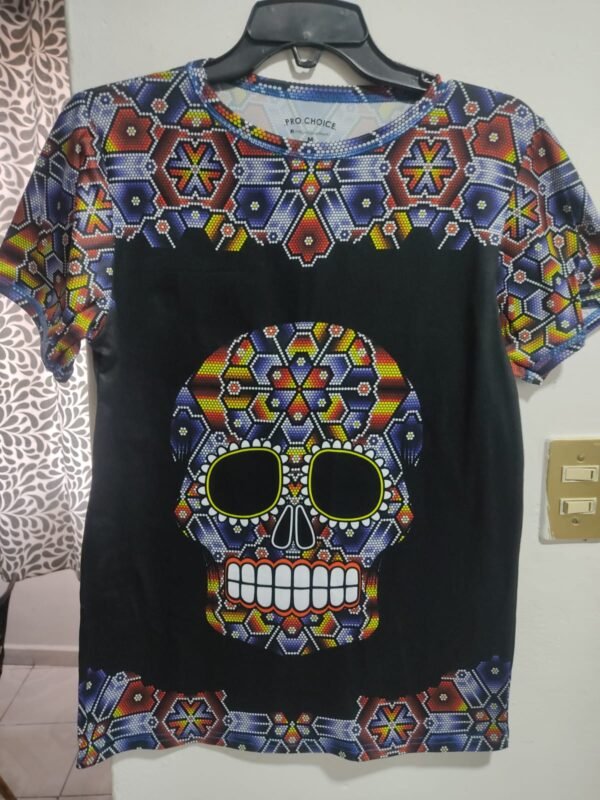 playera negra, con imagen día de muertos 001 (copia)