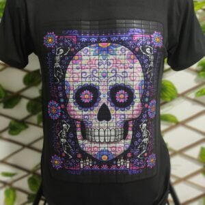 playera negra, con imagen día de muertos 001 (copia)