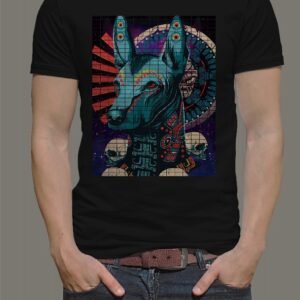playera negra, con imagen día de muertos 001 (copia)