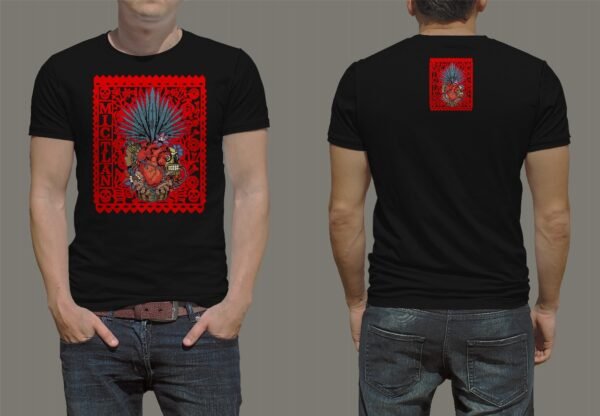 playera negra, con imagen día de muertos 001 (copia)
