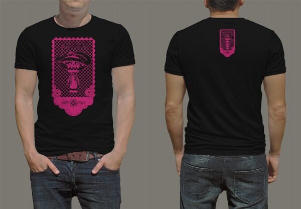 playera negra, con imagen día de muertos 018 (copia)