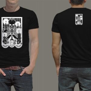 playera negra, con imagen día de muertos 019 (copia)