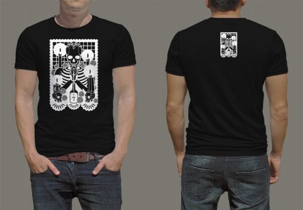 playera negra, con imagen día de muertos 019 (copia)