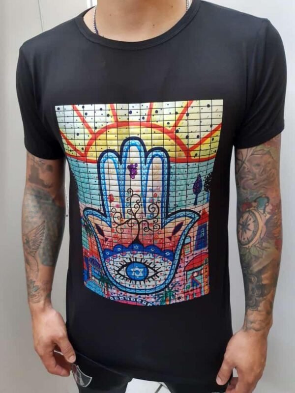 playera negra nuevos diseños 006 mano de fátima