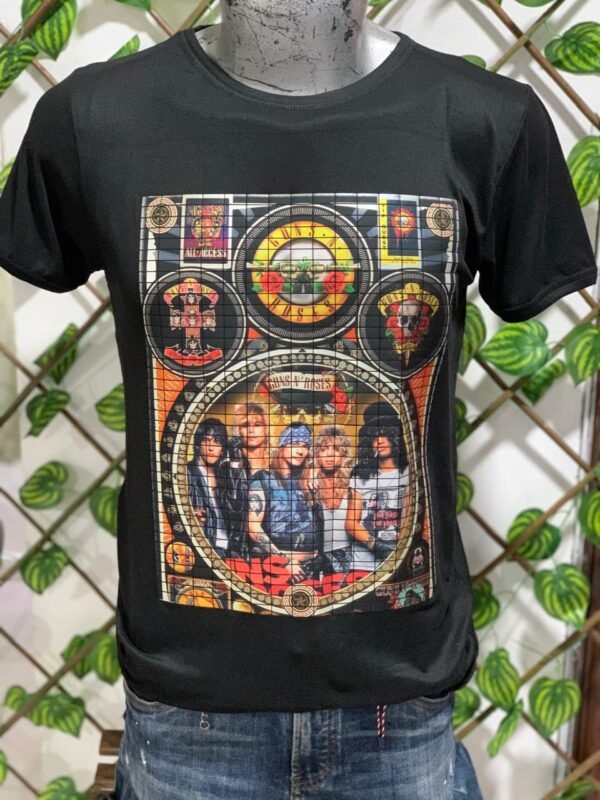 playera negra, rock de bon jovi 001 corazón rojo (copia)