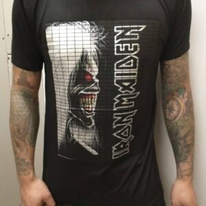 playera negra, rock de david bowie 001 cara rayos (copia)