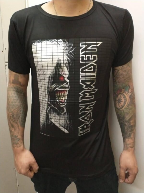 playera negra, rock de david bowie 001 cara rayos (copia)