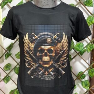 playera negra, con imagen de motocicletas 002 relax