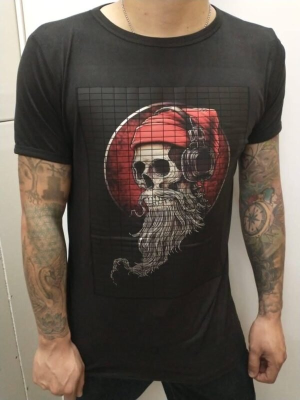 playera negra, con imagen de motocicletas 006 djs