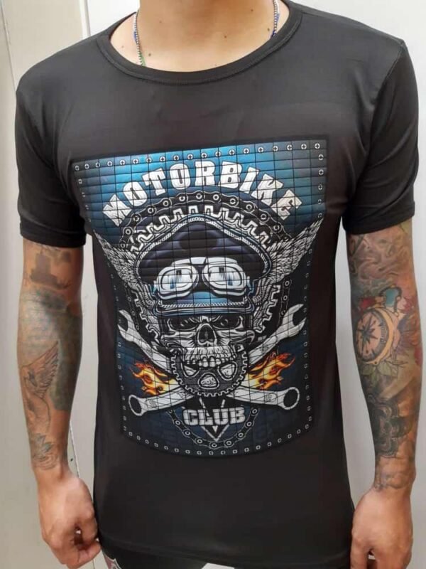 playera negra, con imagen de motocicletas 005 legendary (copia)