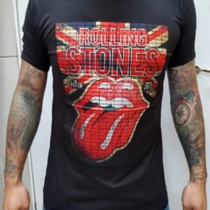 playera negra, rock de rollin stones 001 lengua